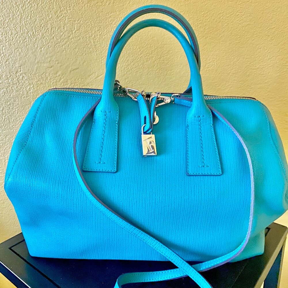 Furla Teal Tote Bag